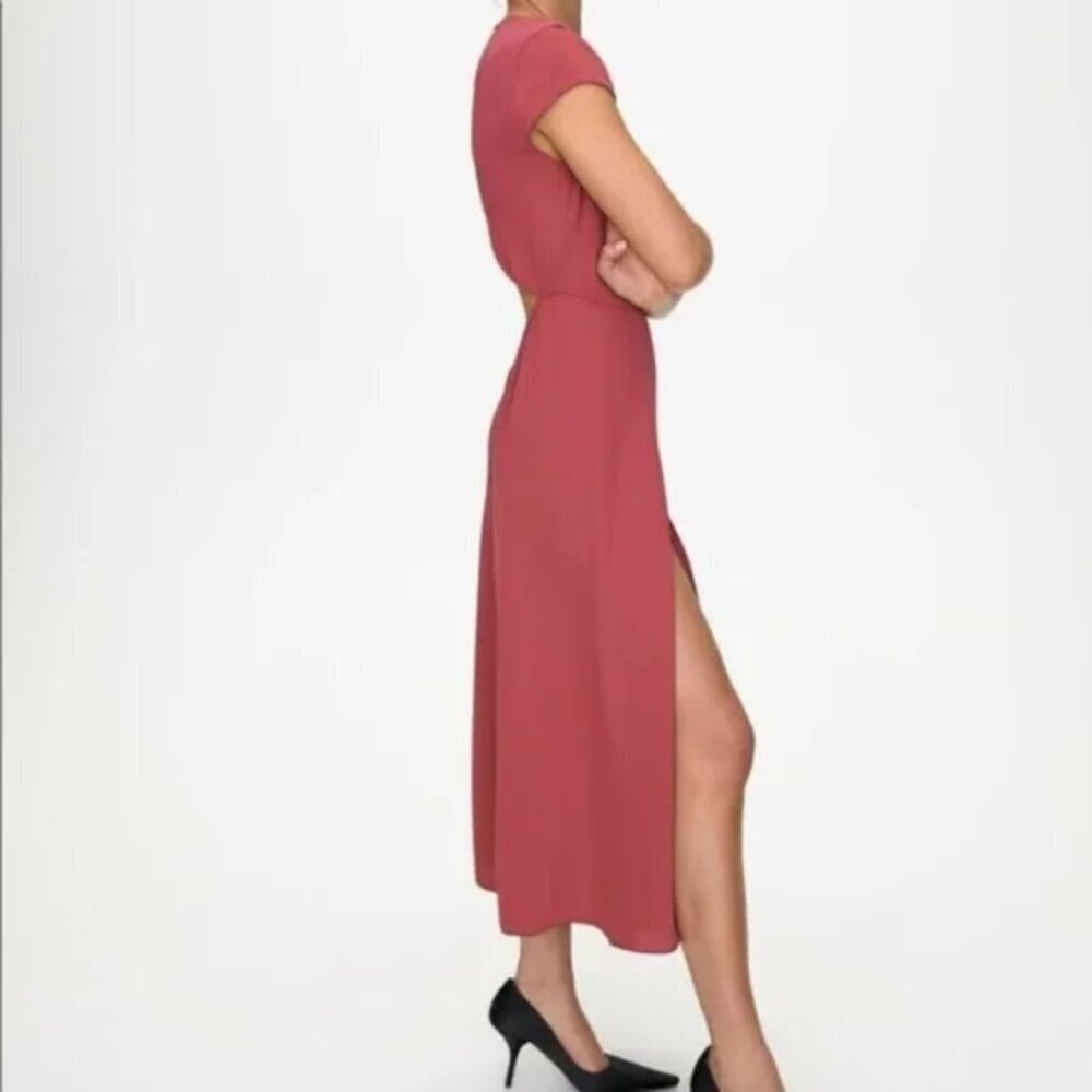 Aritzia Babaton Hamptons Midi Dress Fresco Pink Size 4 - Picture 4 of 8